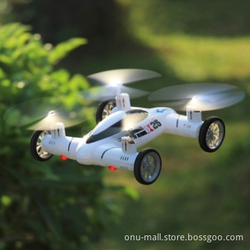X25 8CH 6-Axis Speed 2.4GHz Switch 360 Degree 3D Flips RC Quadcopter Flying Car with 0.3MP FPV Camera